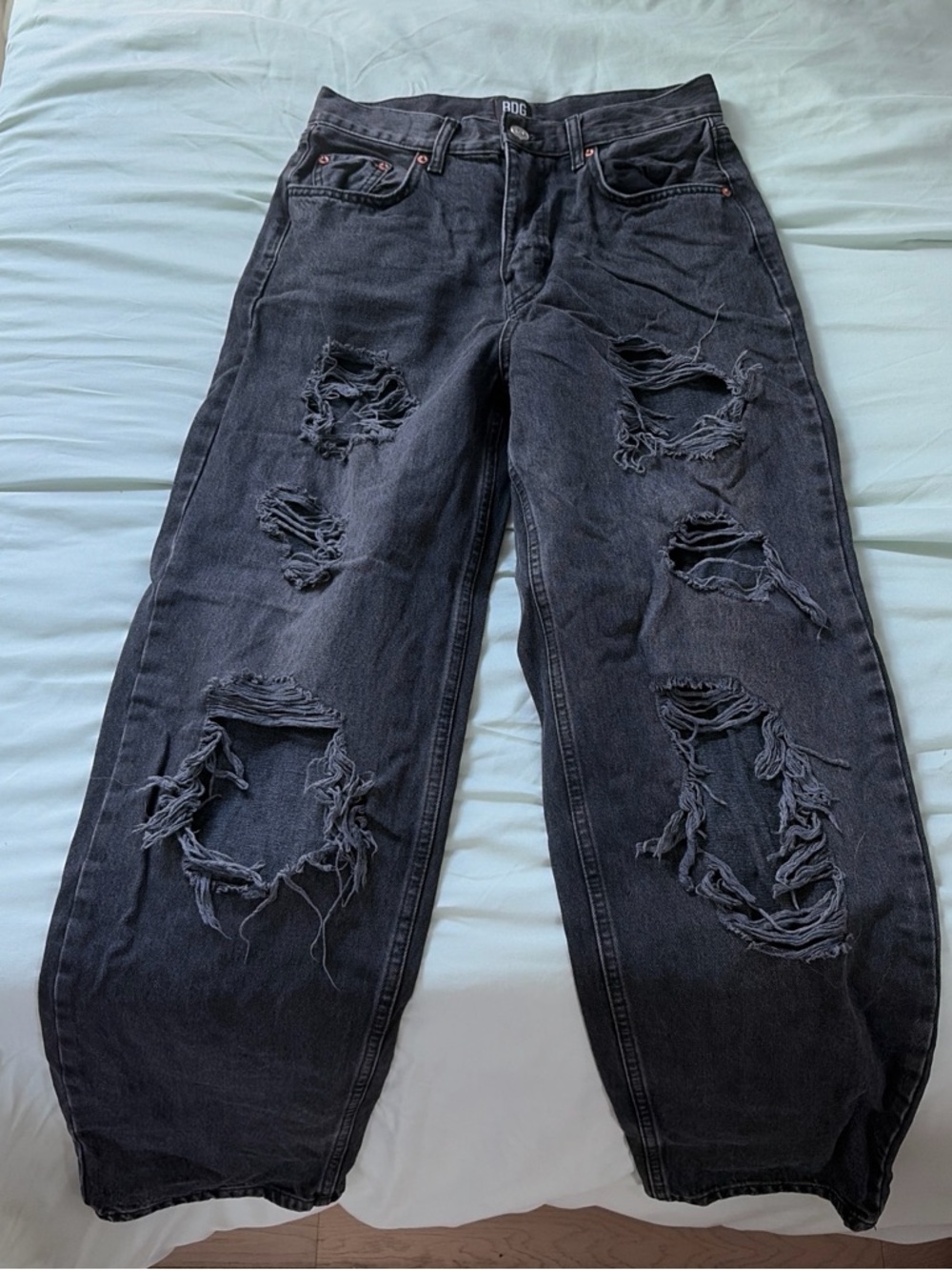 BDG Black High-Rise Baggy Jeans